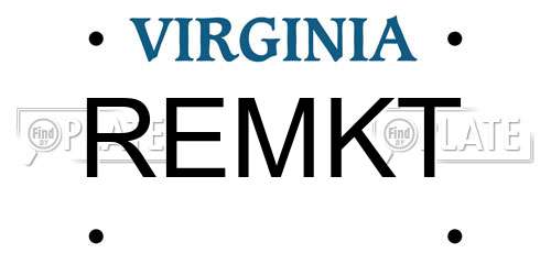REMKT Virginia License Plate