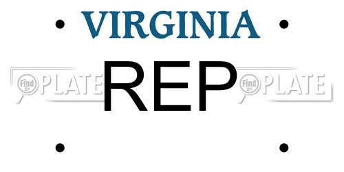 REP Virginia License Plate