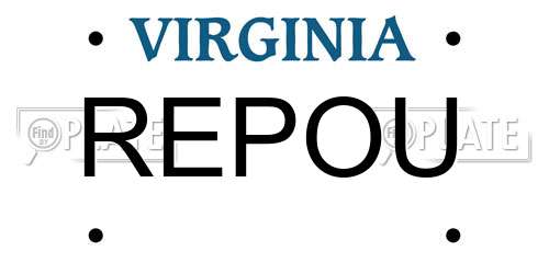 REPOU Virginia License Plate