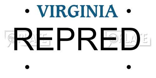 REPRED Virginia License Plate