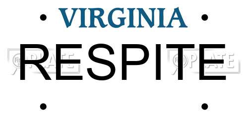 RESPITE Virginia License Plate