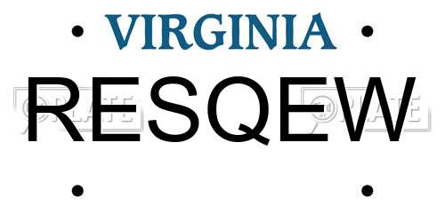 RESQEW Virginia License Plate