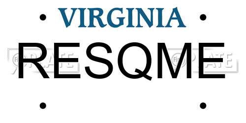 RESQME Virginia License Plate