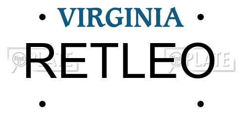 RETLEO Virginia License Plate