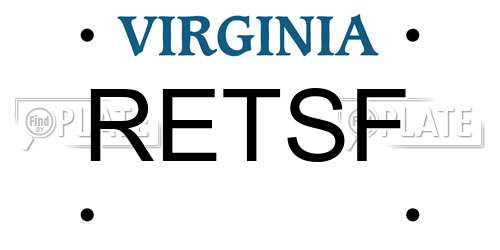 RETSF Virginia License Plate