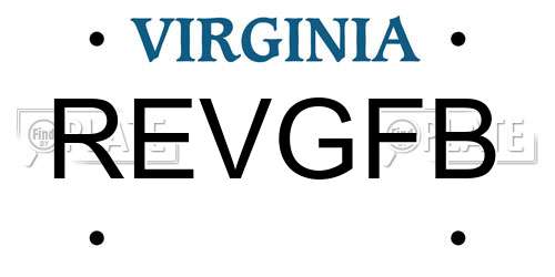 REVGFB Virginia License Plate