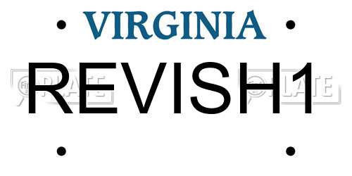 REVISH1 Virginia License Plate