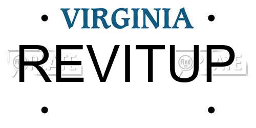 REVITUP Virginia License Plate