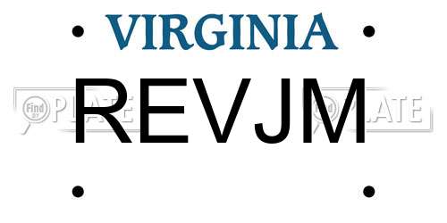 REVJM Virginia License Plate