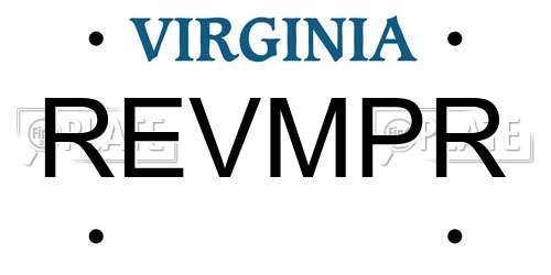 REVMPR Virginia License Plate