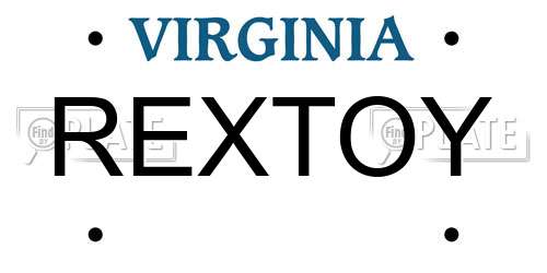 REXTOY Virginia License Plate