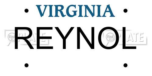 REYNOL Virginia License Plate