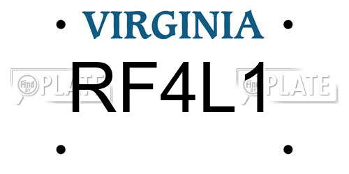 RF4L1 Virginia License Plate