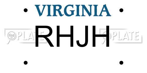 RHJH Virginia License Plate