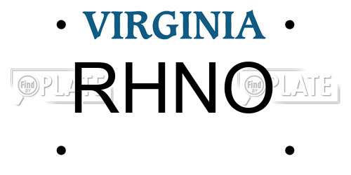 RHNO Virginia License Plate