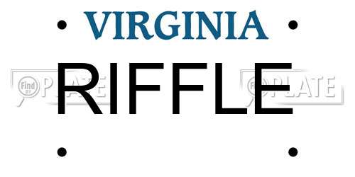 RIFFLE Virginia License Plate