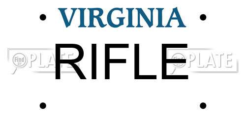 RIFLE Virginia License Plate