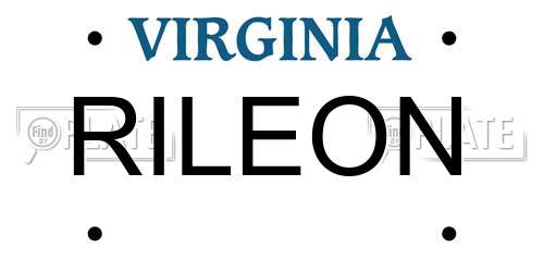 RILEON Virginia License Plate