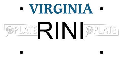 RINI Virginia License Plate