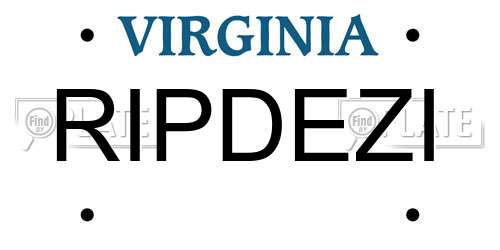 RIPDEZI Virginia License Plate