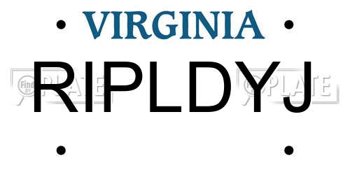 RIPLDYJ Virginia License Plate
