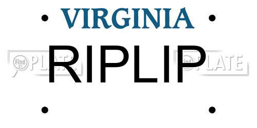 RIPLIP Virginia License Plate