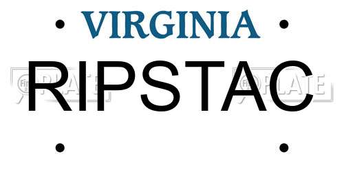 RIPSTAC Virginia License Plate