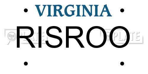 RISROO Virginia License Plate