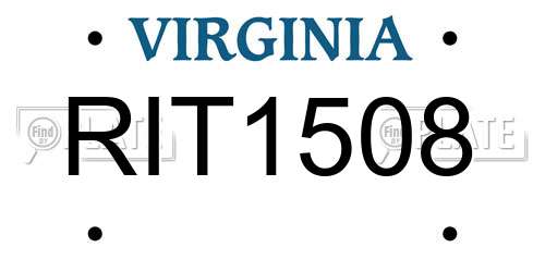 RIT1508 Virginia License Plate