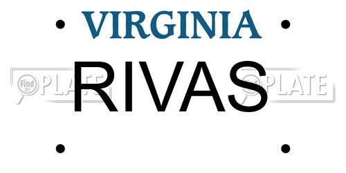 RIVAS Virginia License Plate
