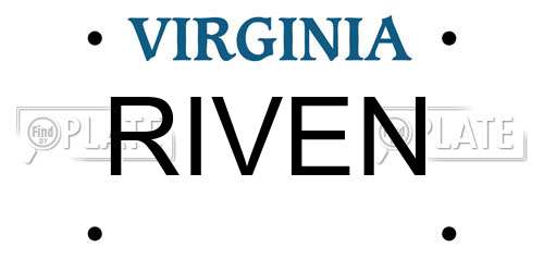 RIVEN Virginia License Plate