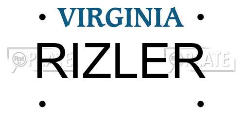 RIZLER Virginia License Plate