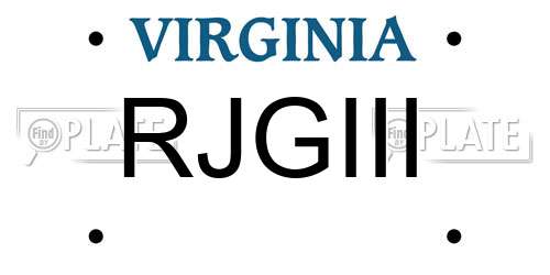 RJGIII Virginia License Plate