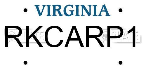 RKCARP1 Virginia License Plate