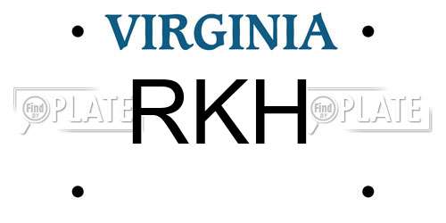 RKH Virginia License Plate