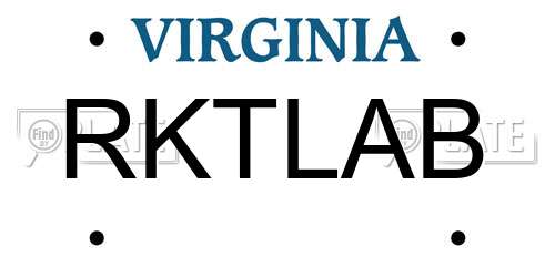 RKTLAB Virginia License Plate