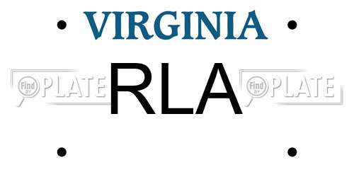 RLA Virginia License Plate