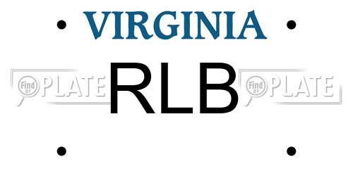 RLB Virginia License Plate