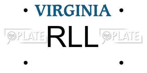 RLL Virginia License Plate