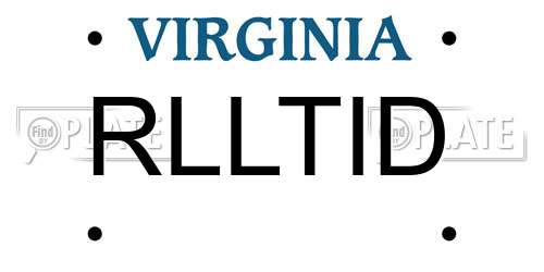 RLLTID Virginia License Plate