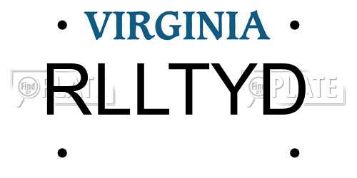 RLLTYD Virginia License Plate