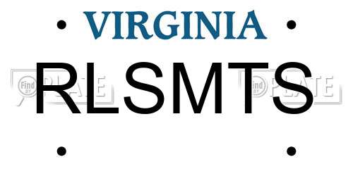 RLSMTS Virginia License Plate