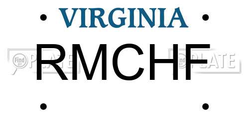 RMCHF Virginia License Plate