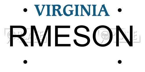 RMESON Virginia License Plate