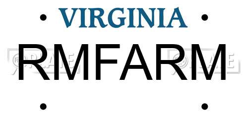 RMFARM Virginia License Plate