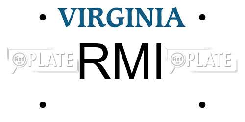 RMI Virginia License Plate