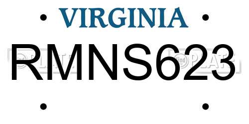 RMNS623 Virginia License Plate