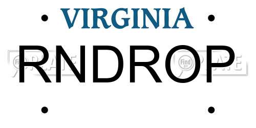 RNDROP Virginia License Plate