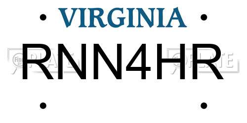 RNN4HR Virginia License Plate