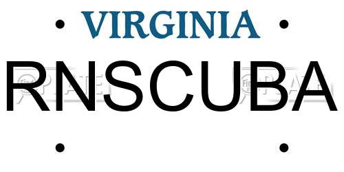 RNSCUBA Virginia License Plate